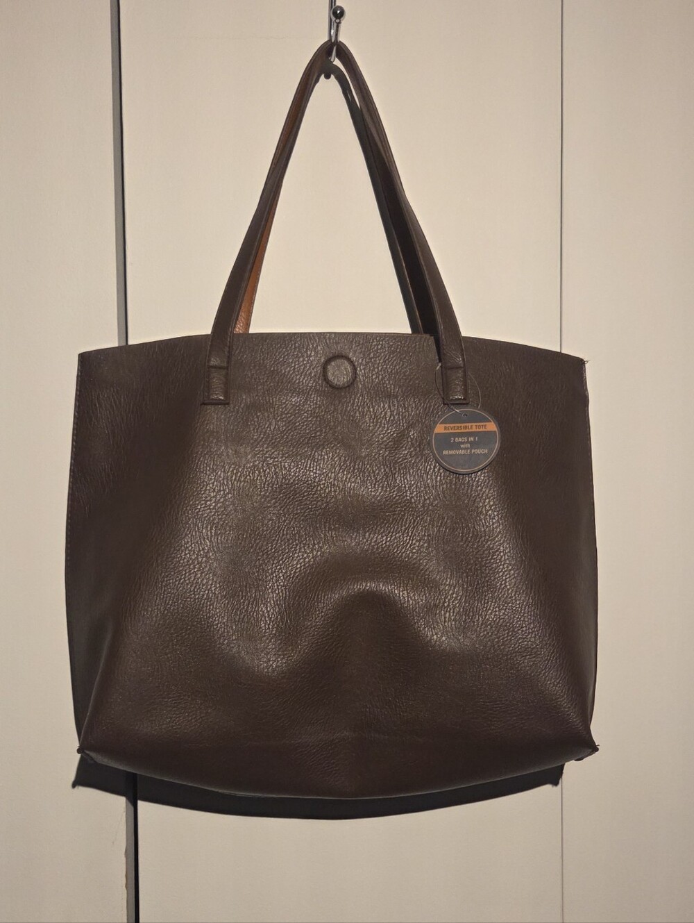 G.H.Bass Co Revesible Tote With Accessory Pouch